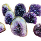 Texture-level view of Amethyst raw geode, showing natural texture.