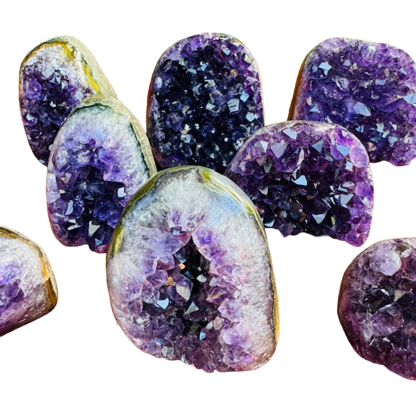 Texture-level view of Amethyst raw geode, showing natural texture.