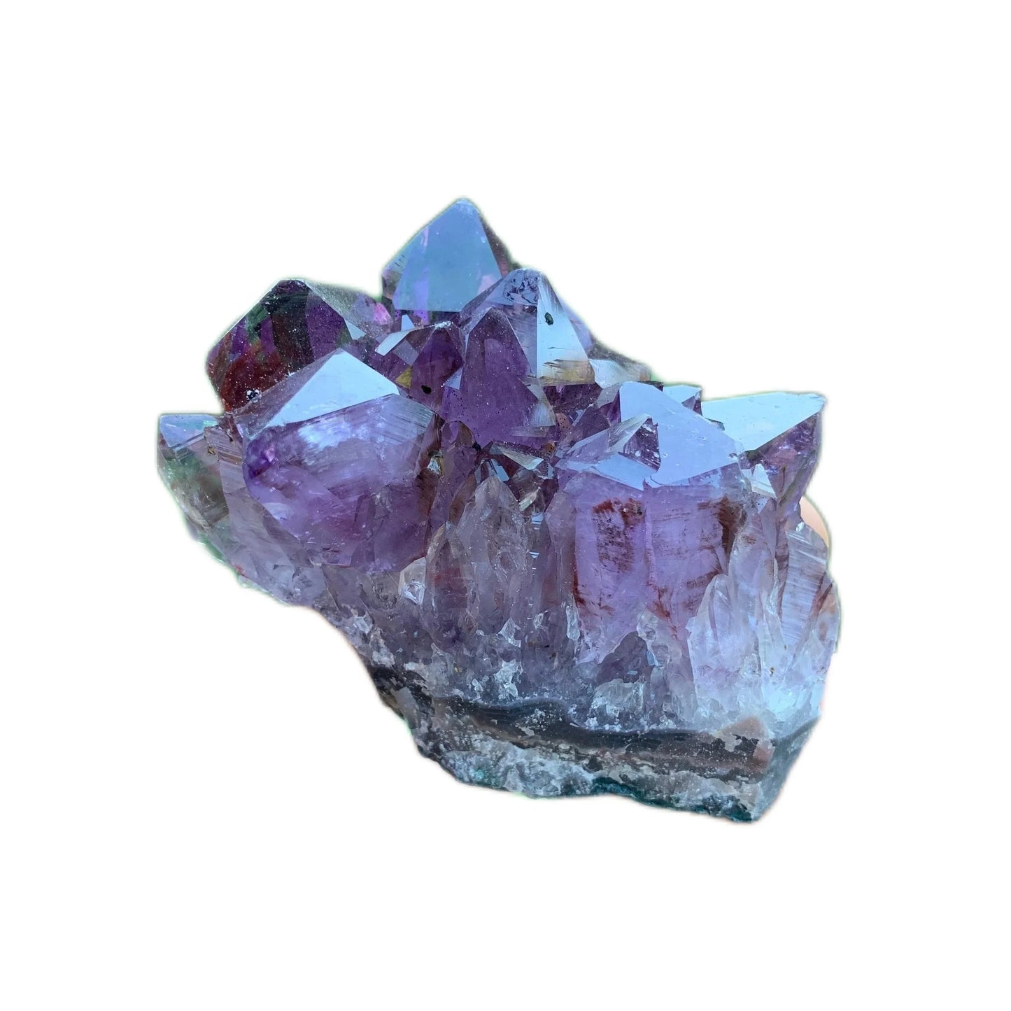 Detail shot showing Amethyst specimen, showing tight grain.
