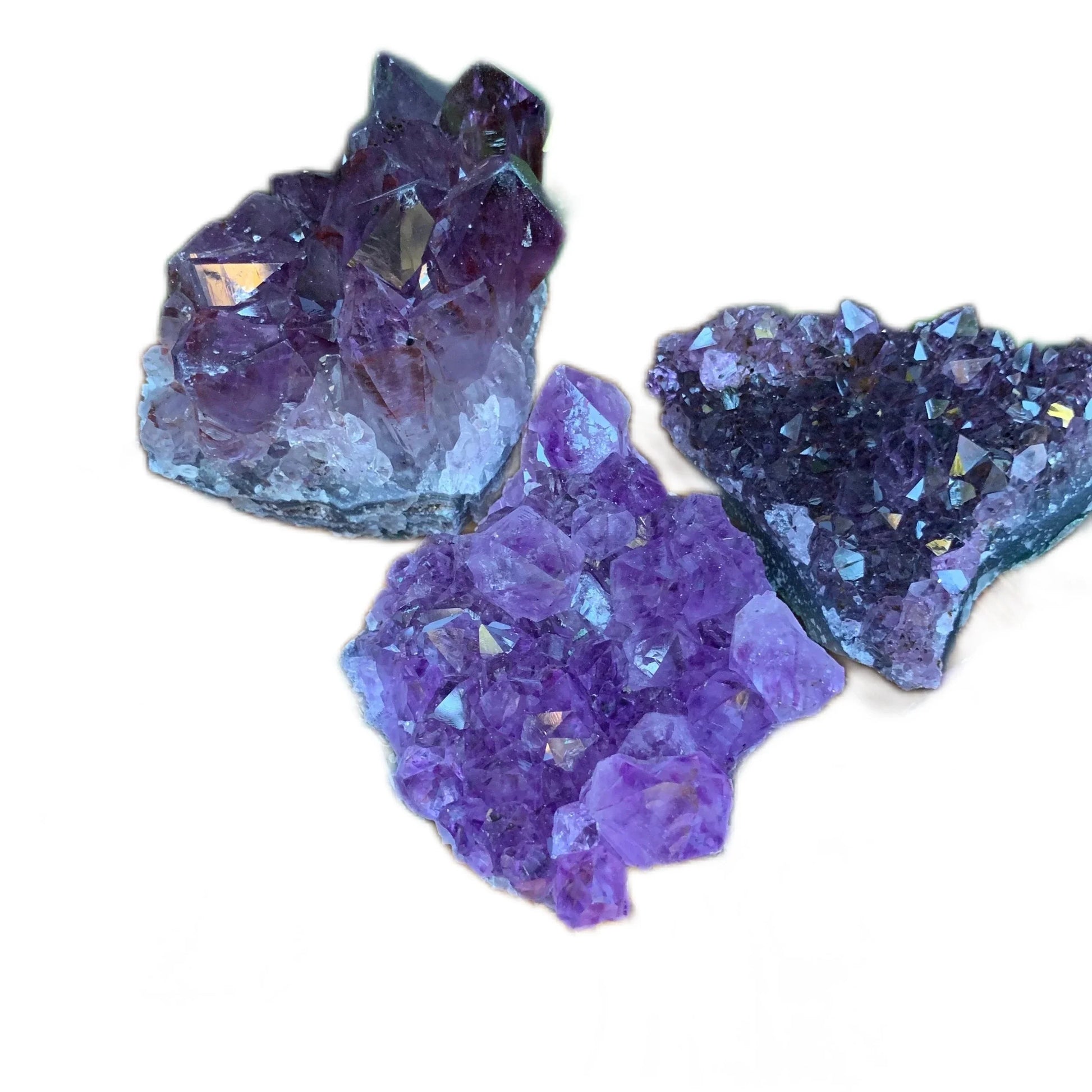 Full profile of Grade AA Amethyst cluster ready to ship from Beyond Bohemian