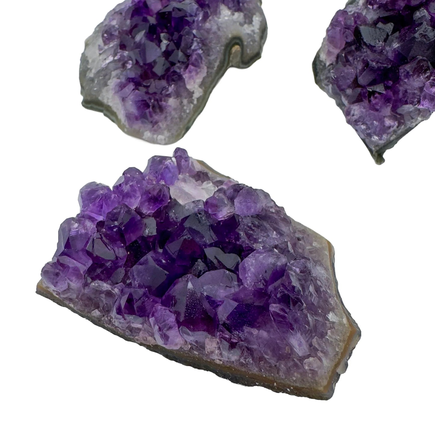 Bird's-eye view of Grade AA Amethyst specimen, for Stress Relief, showing characteristic patterning.