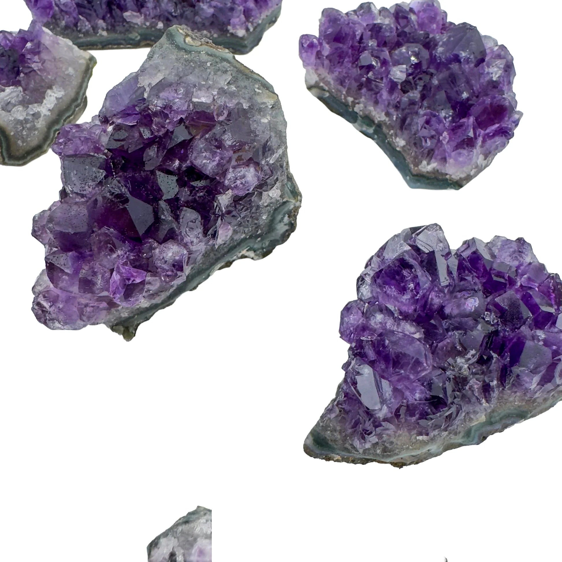 Rear view of purple Amethyst specimen, kept close for Stress Relief, showing tight grain.