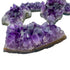 Grade aa amethyst cluster held in hand for size reference