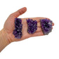 Back view of Grade AA Amethyst cluster showing natural surface