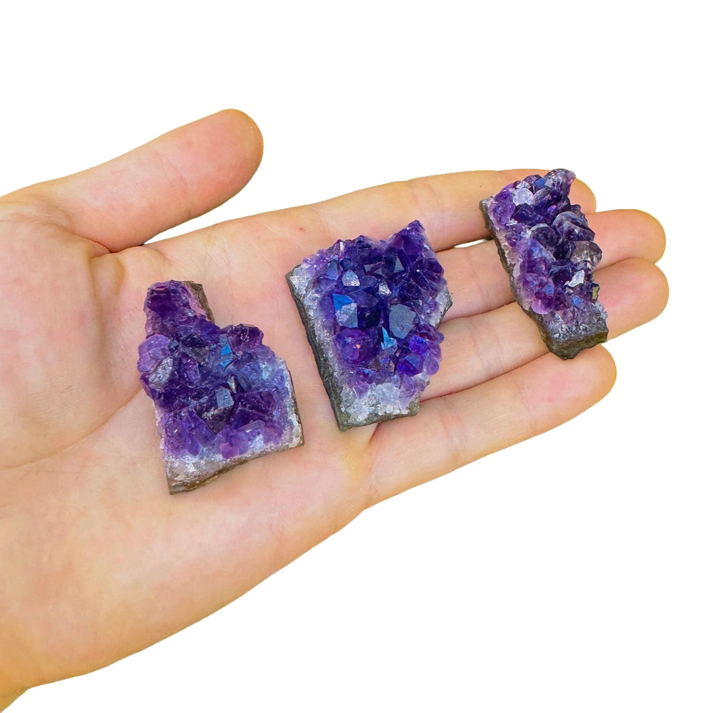 Full profile of Grade AA Amethyst cluster ready to ship from Beyond Bohemian