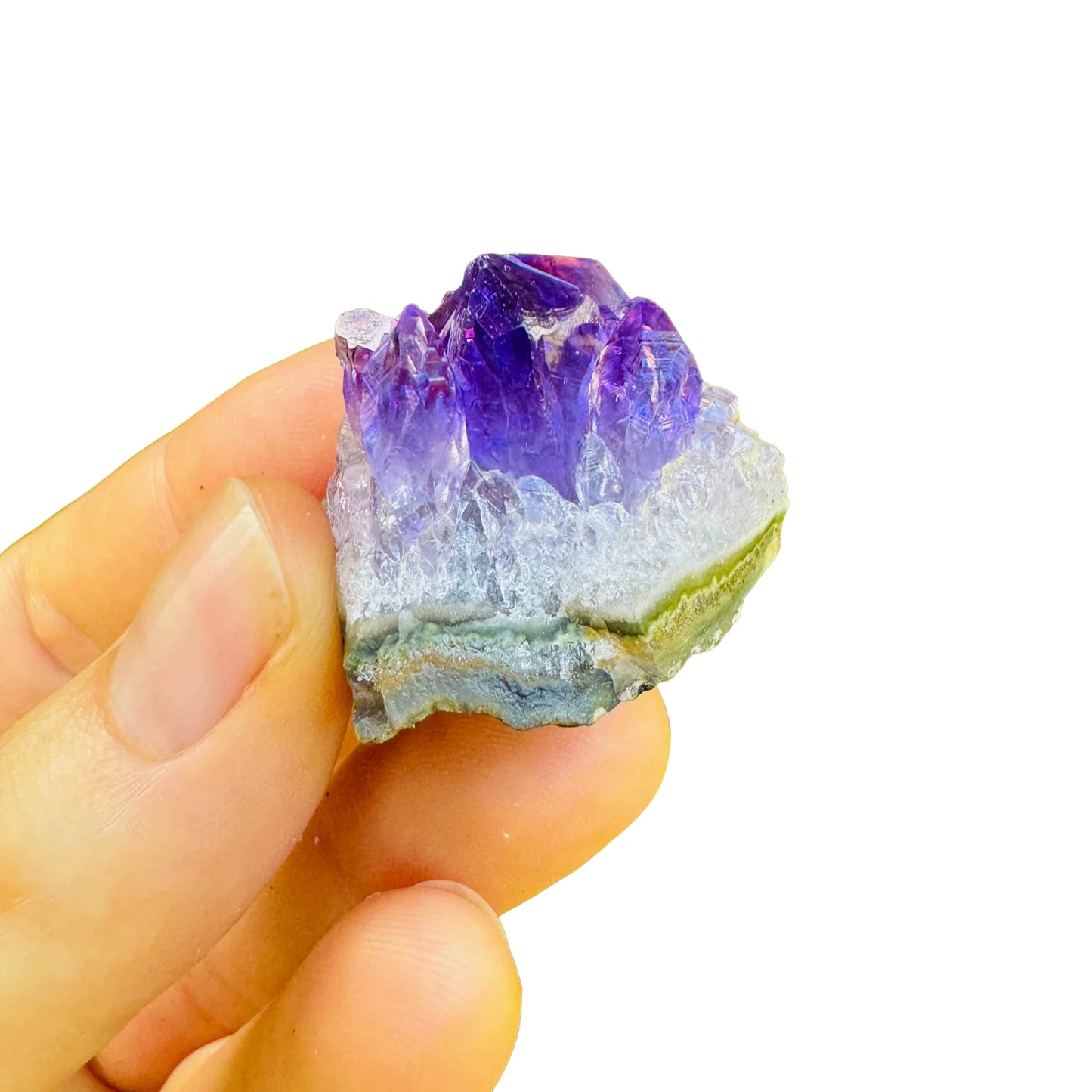 Full profile of Grade AA Amethyst cluster ready to ship from Beyond Bohemian