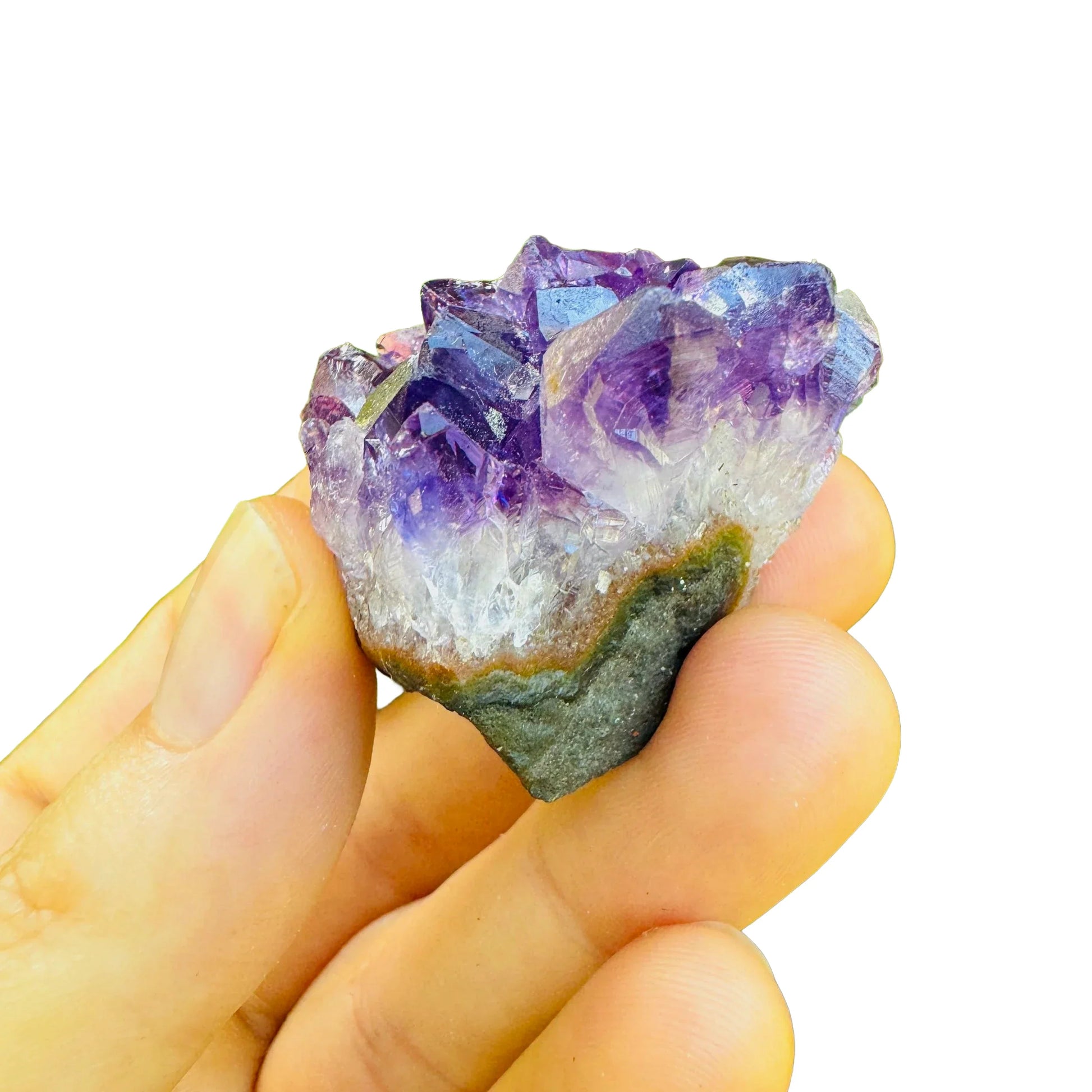 Full profile of Grade AA Amethyst cluster ready to ship from Beyond Bohemian