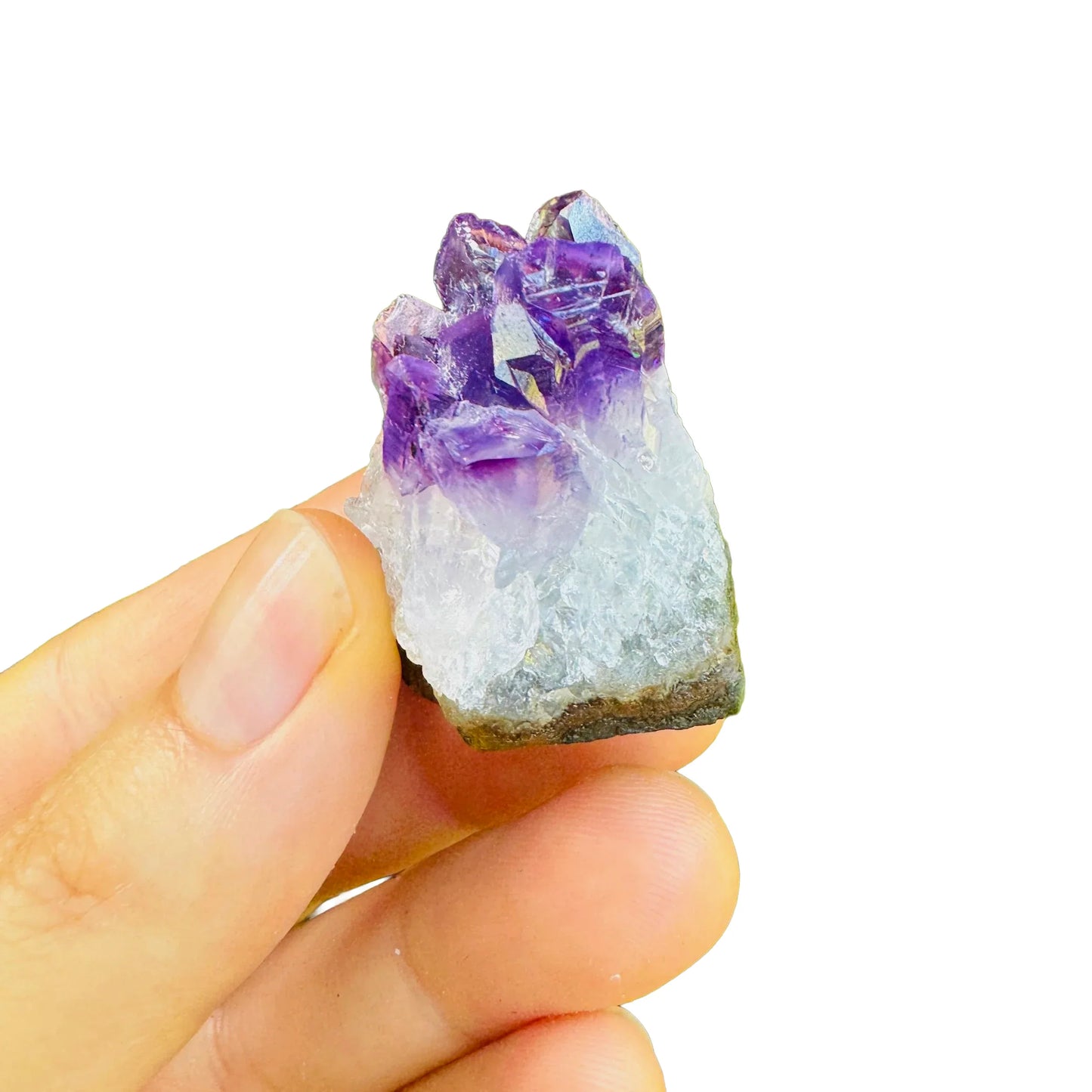 Full profile of Grade AA Amethyst cluster ready to ship from Beyond Bohemian
