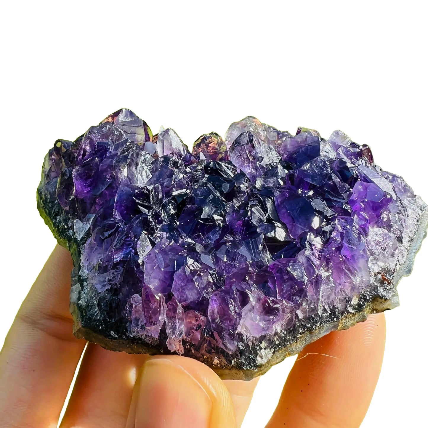 Base detail of Grade AAA Amethyst cluster