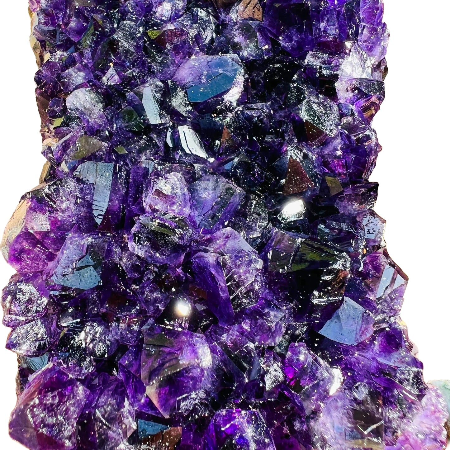 Full profile of Grade AAA Amethyst cluster ready to ship from Beyond Bohemian