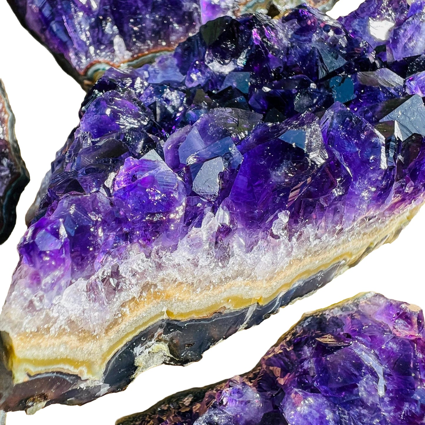 Full profile of Grade AAA Amethyst cluster ready to ship from Beyond Bohemian