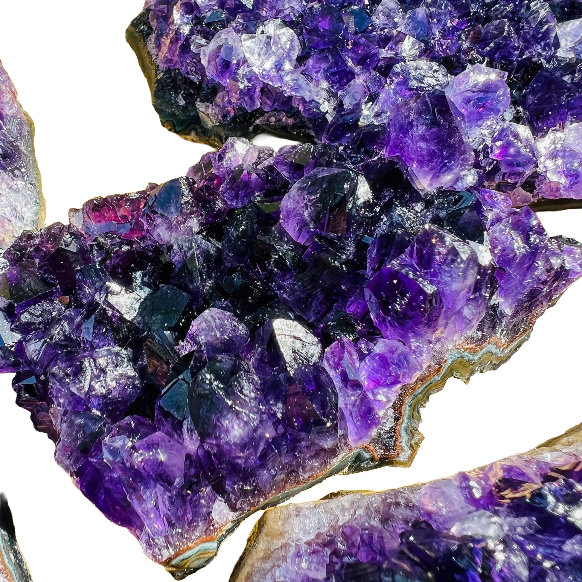 Full profile of Grade AAA Amethyst cluster ready to ship from Beyond Bohemian