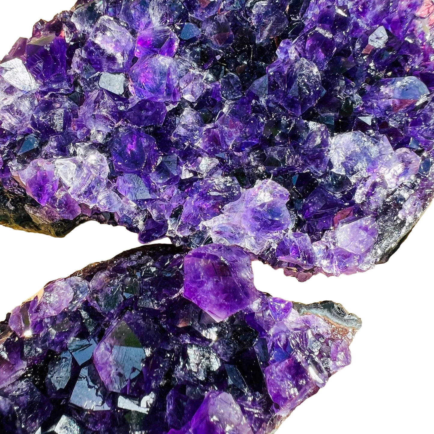 Full profile of Grade AAA Amethyst cluster ready to ship from Beyond Bohemian