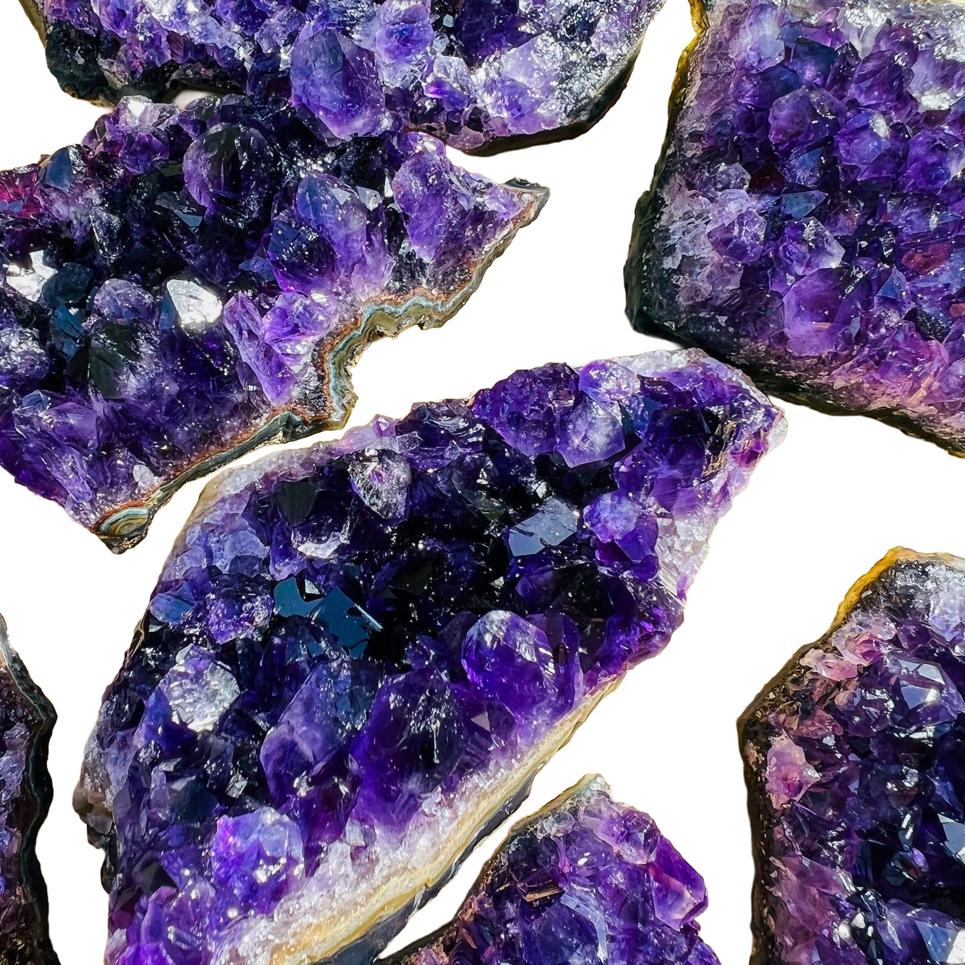 Full profile of Grade AAA Amethyst cluster ready to ship from Beyond Bohemian
