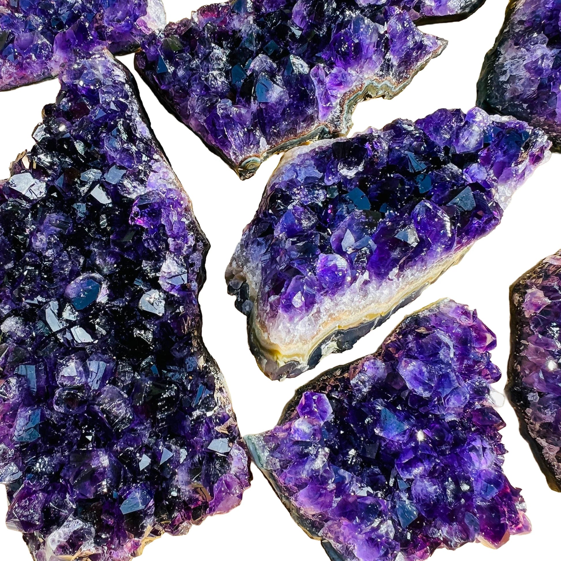 Full profile of Grade AAA Amethyst cluster ready to ship from Beyond Bohemian