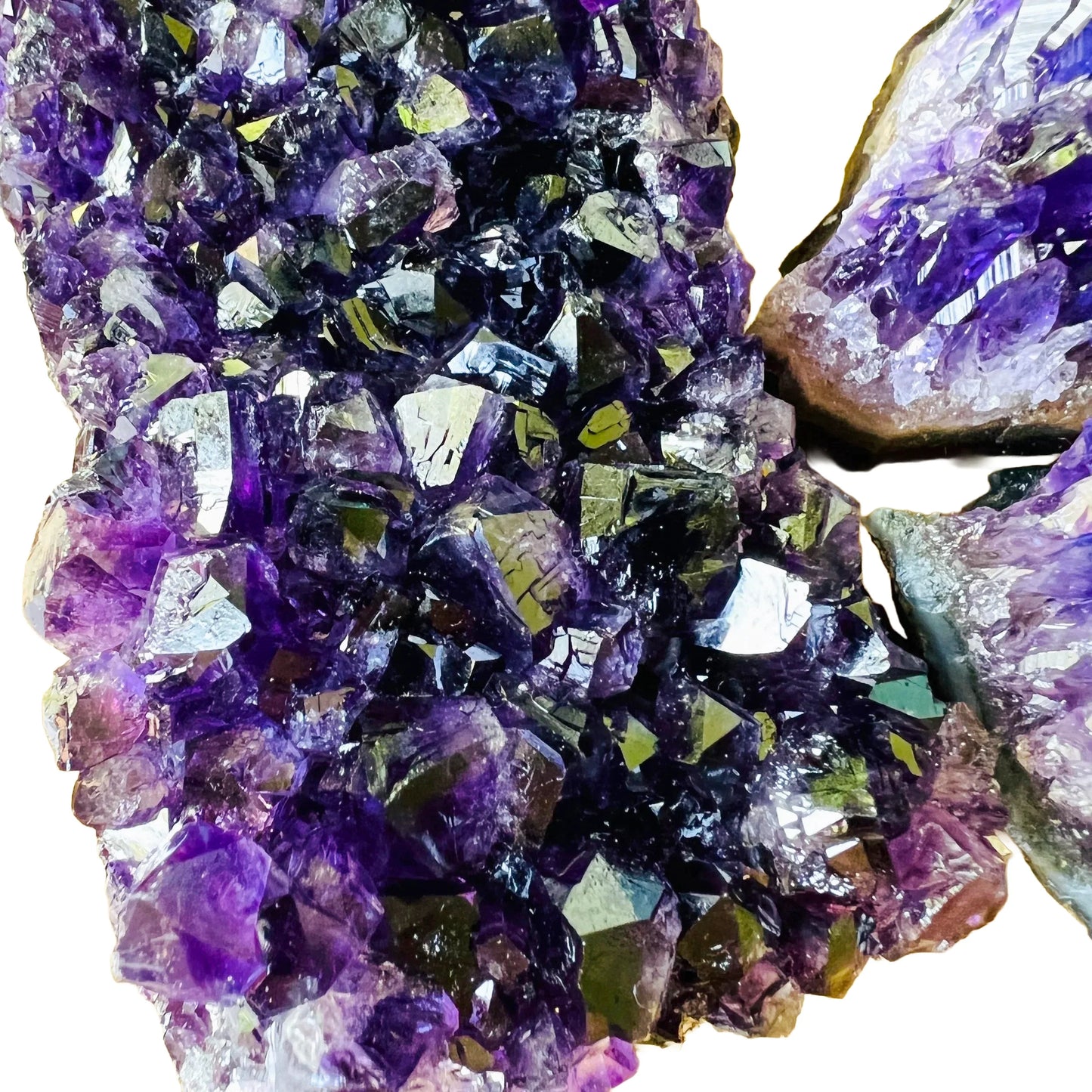 Full profile of Grade AAA Amethyst cluster ready to ship from Beyond Bohemian