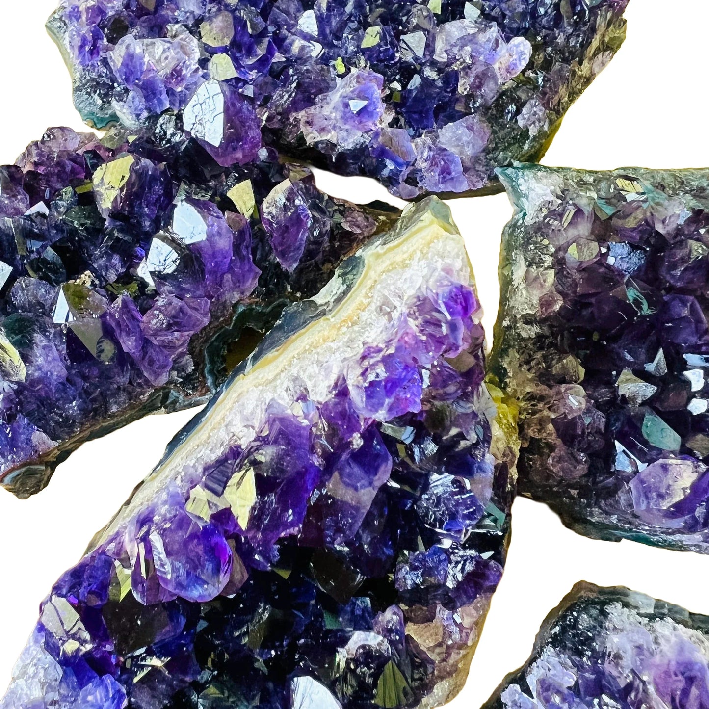 Full profile of Grade AAA Amethyst cluster ready to ship from Beyond Bohemian