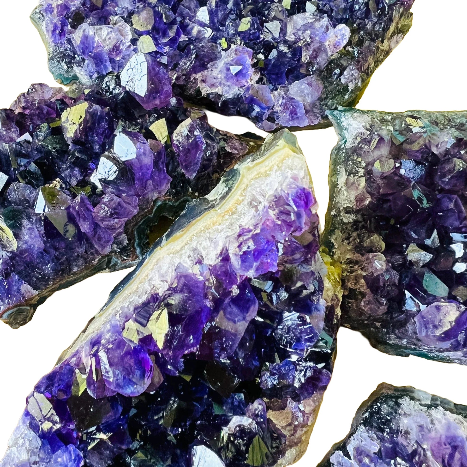 Full profile of Grade AAA Amethyst cluster ready to ship from Beyond Bohemian