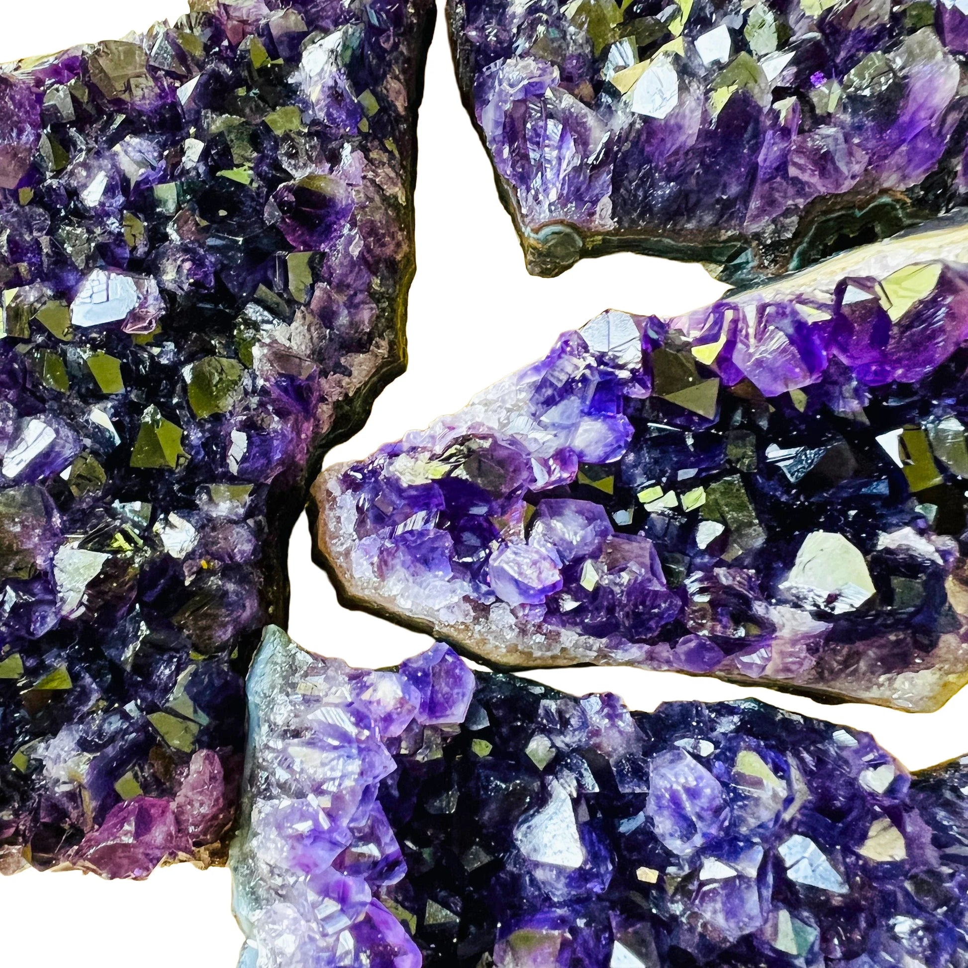 Full profile of Grade AAA Amethyst cluster ready to ship from Beyond Bohemian