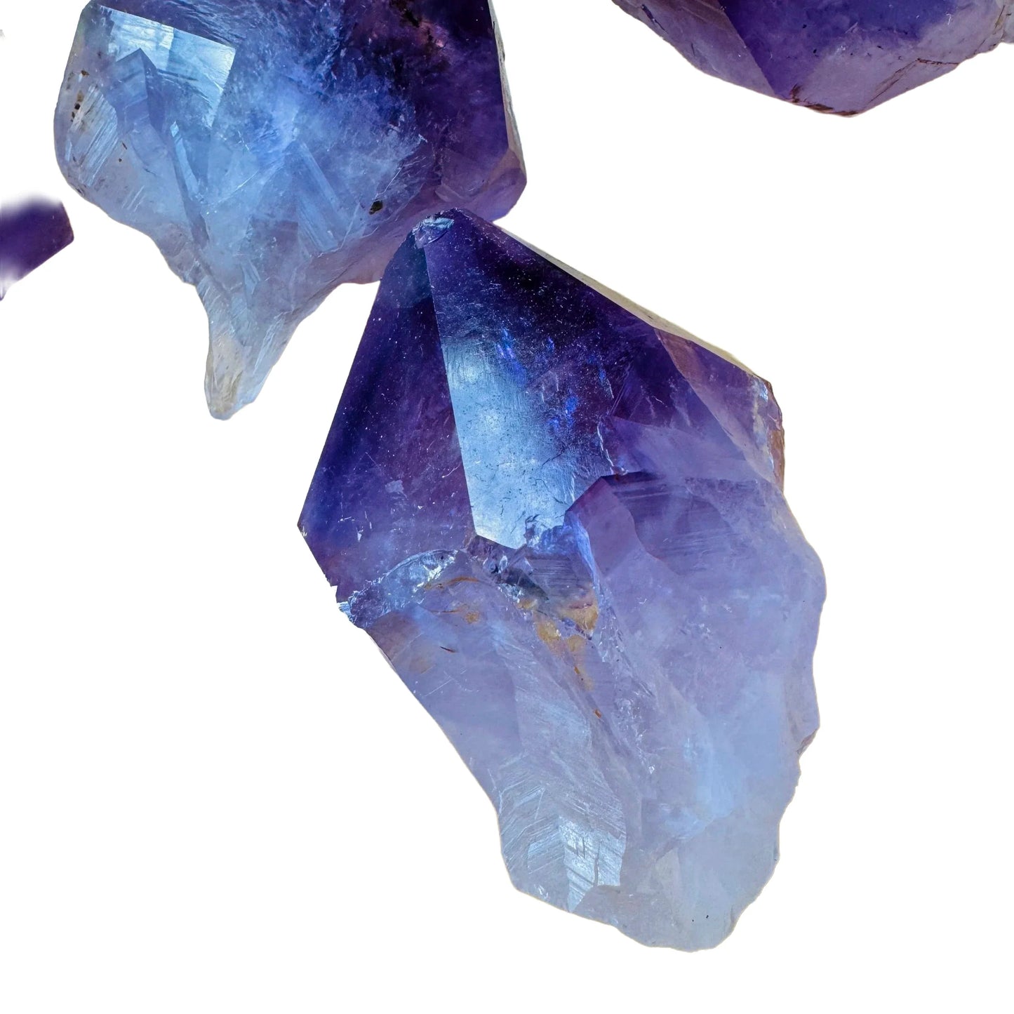 Reverse angle of Amethyst raw point, turned to for Stress Relief, from Brazil.