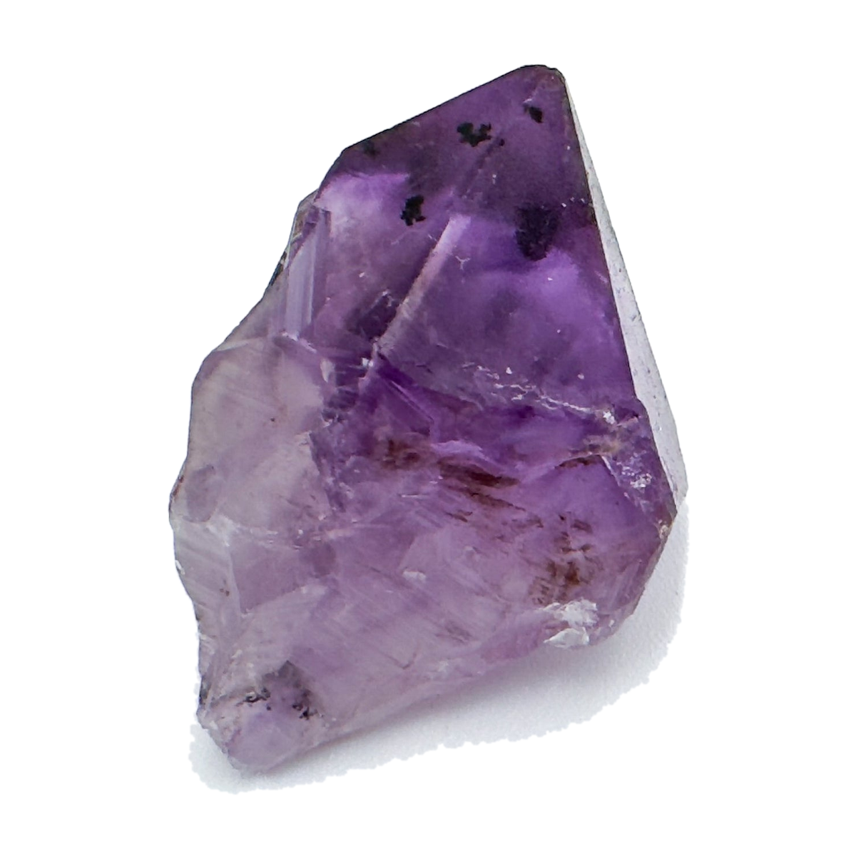 Amethyst Raw Crystal Points, AAA Grade, Brazil: one representative stone on a white background