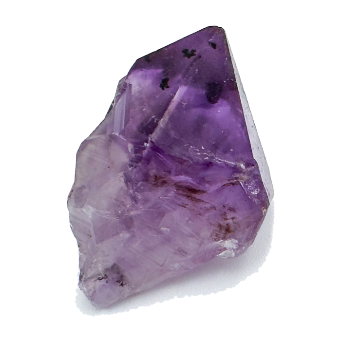 Amethyst Raw Crystal Points, AAA Grade, Brazil: one representative stone on a white background