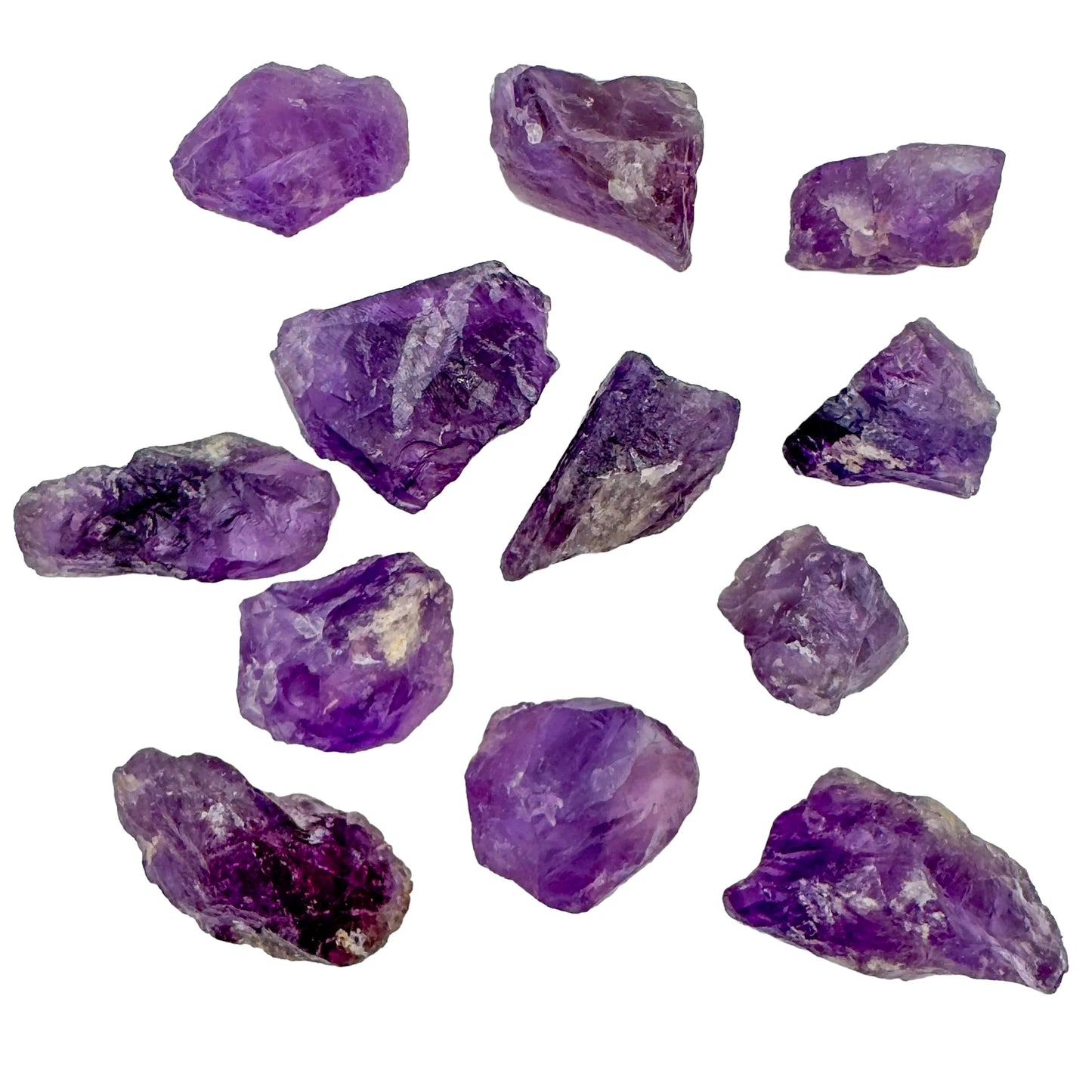Detail of Grade AA Amethyst raw stone, for Stress Relief, from Rio Grande do Sul, Brazil.