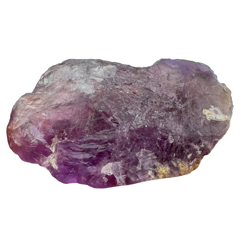 Back view of Grade AA Amethyst raw showing natural surface