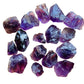 Detail shot of Grade AA Amethyst raw under natural light