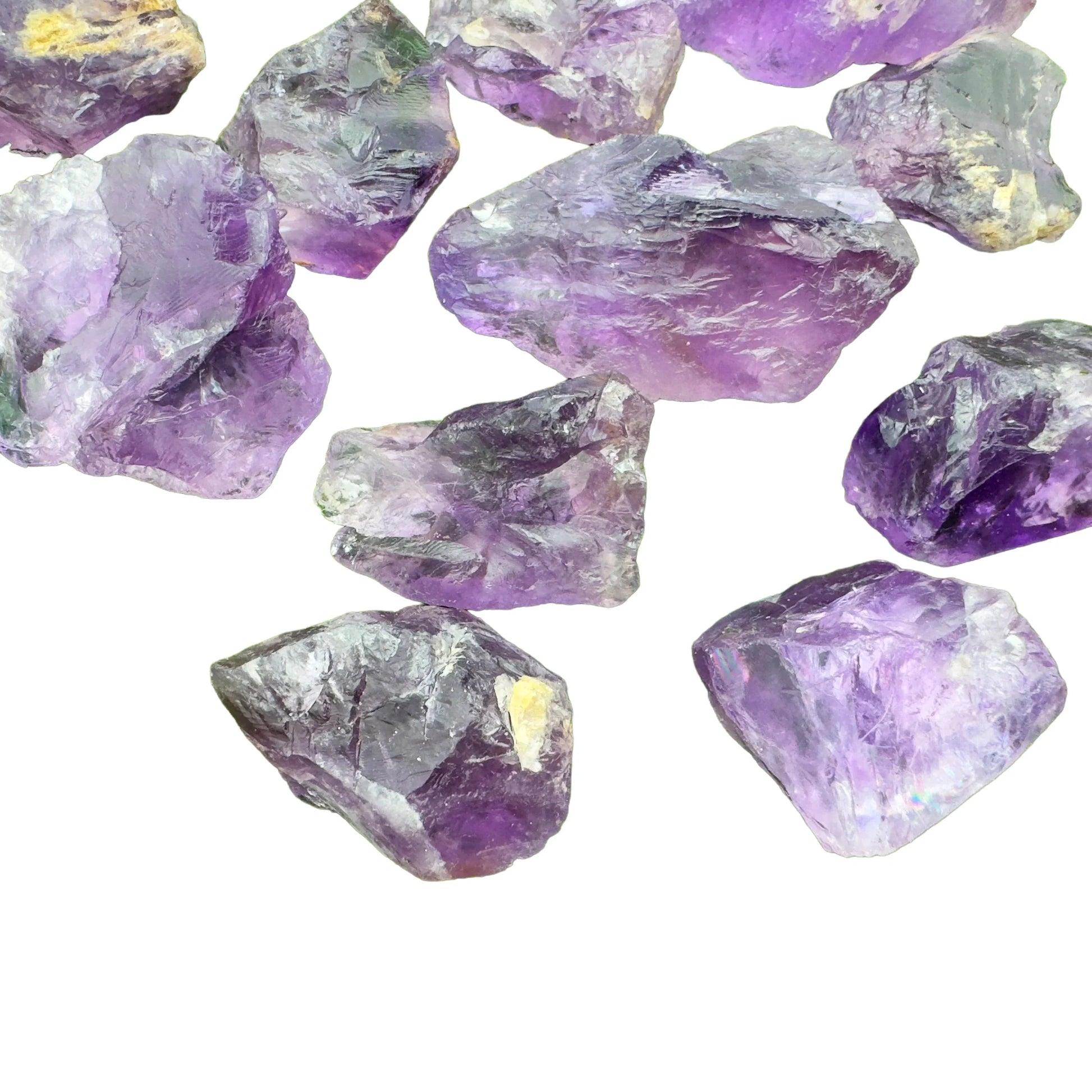Full profile of Grade AA Amethyst raw ready to ship from Beyond Bohemian