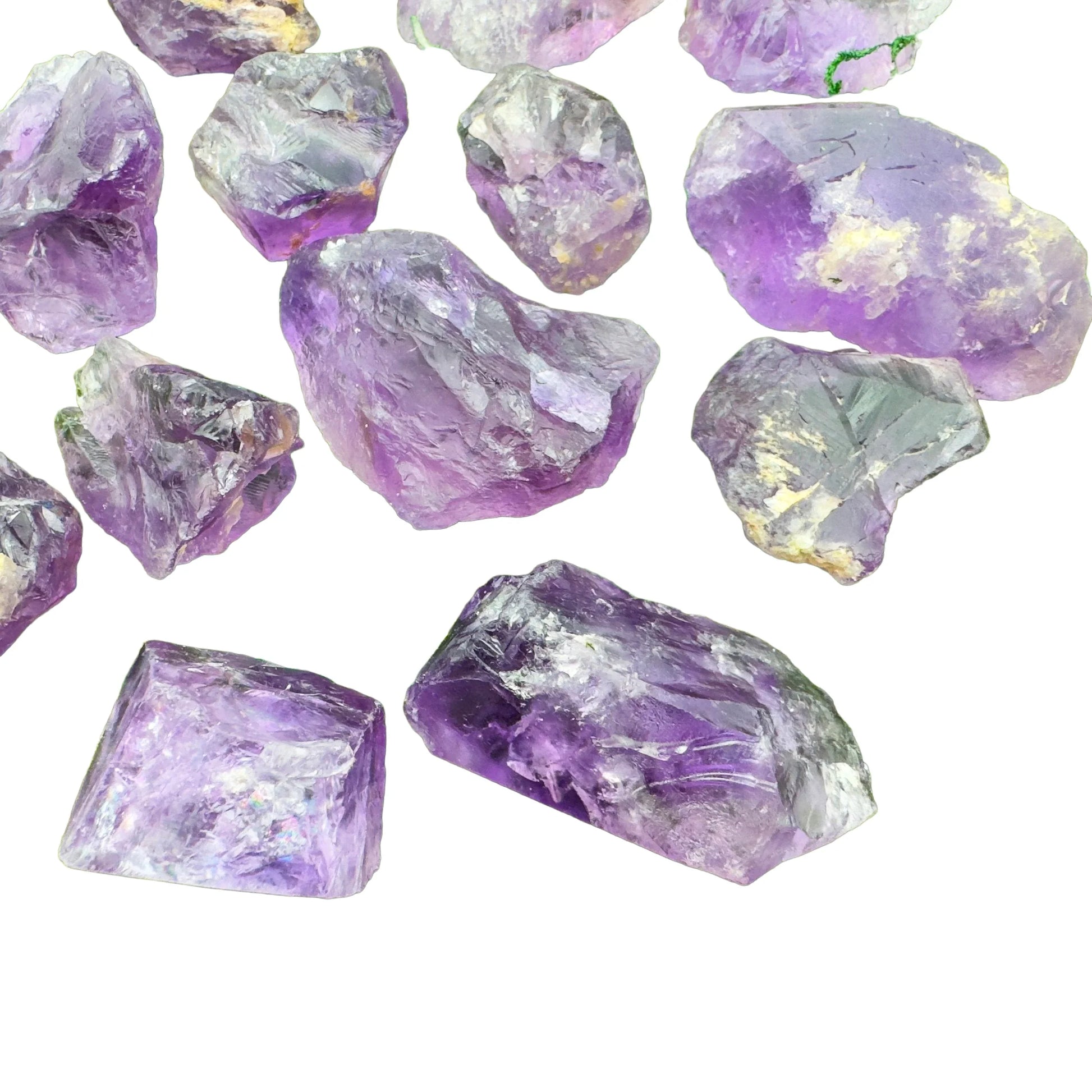 Full profile of Grade AA Amethyst raw ready to ship from Beyond Bohemian