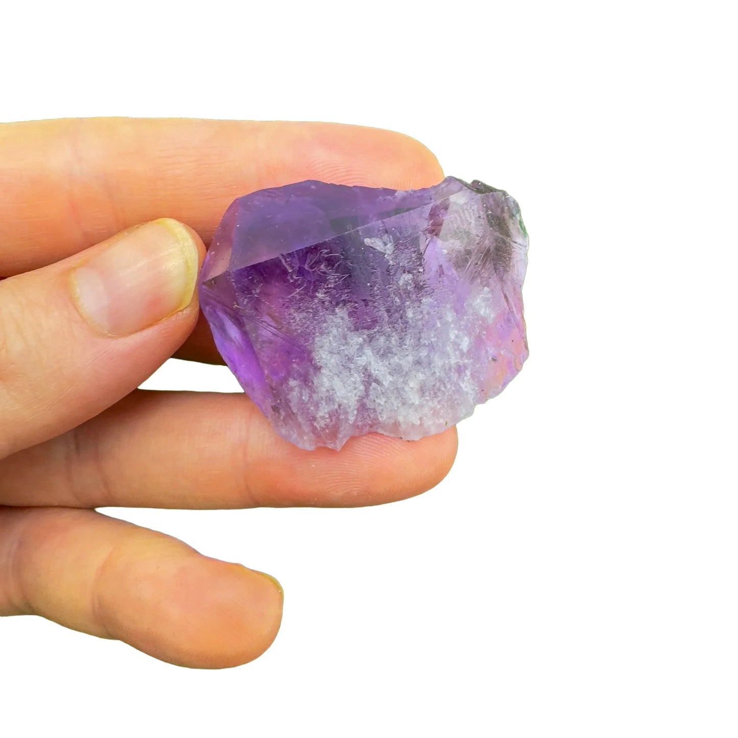 Full profile of Grade AA Amethyst raw ready to ship from Beyond Bohemian