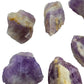 Rear view of purple Amethyst raw stone, from Madagascar.