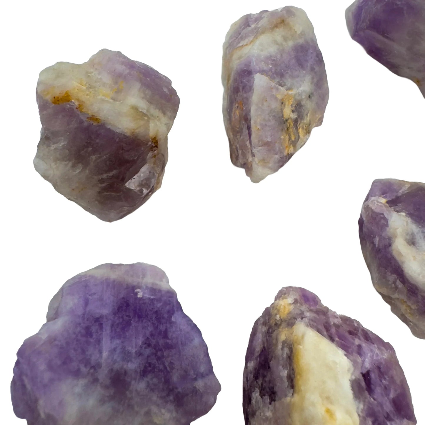 Rear view of purple Amethyst raw stone, from Madagascar.
