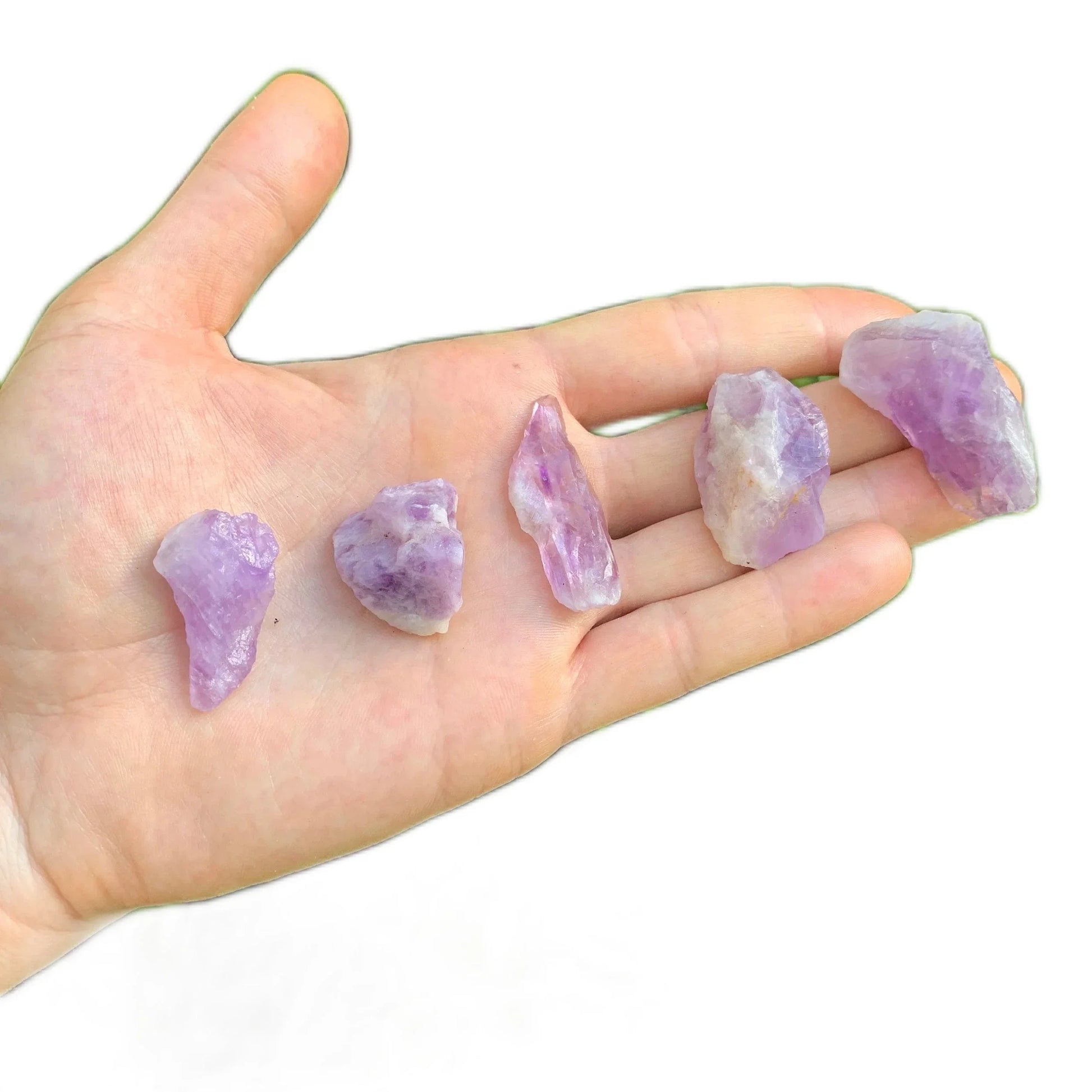 Back view of Grade AA Amethyst raw showing natural surface