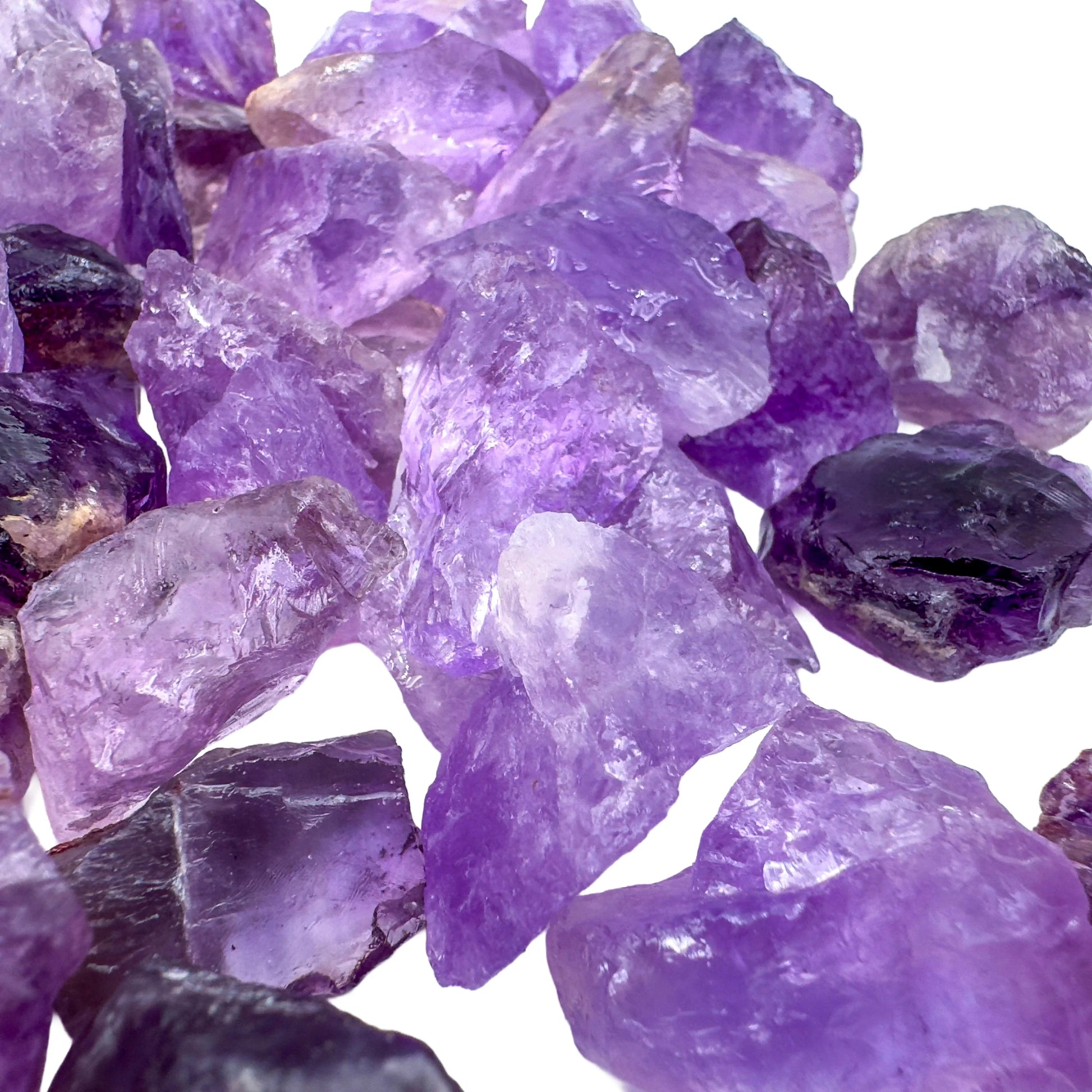 Amethyst raw crystals Brazil AA grade detail