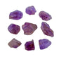 Grain detail of Grade AA Ametrine raw stone, sourced from Ángel Sandoval Province, Bolivia, showing natural variation.