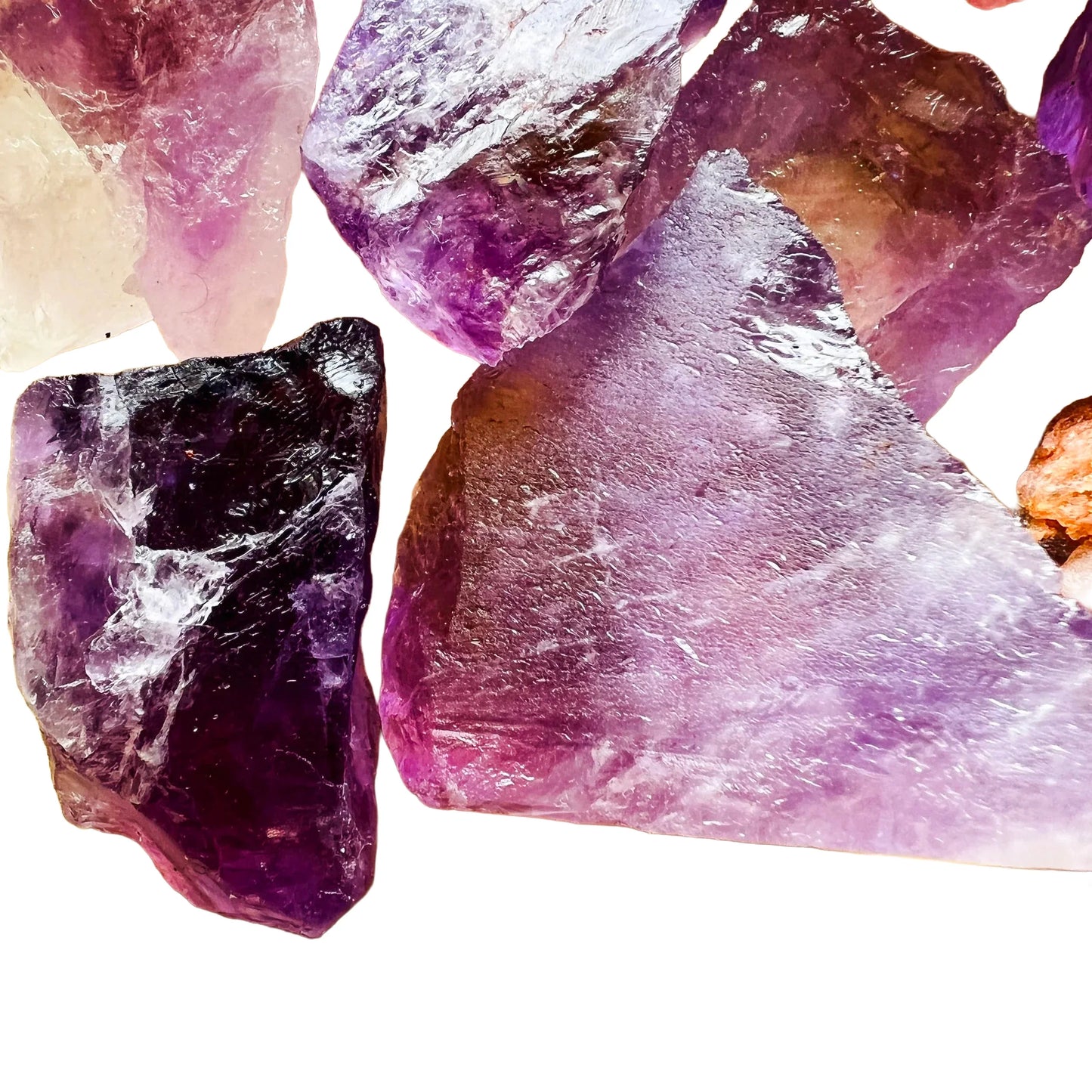 Full profile of Grade AA Ametrine raw ready to ship from Beyond Bohemian