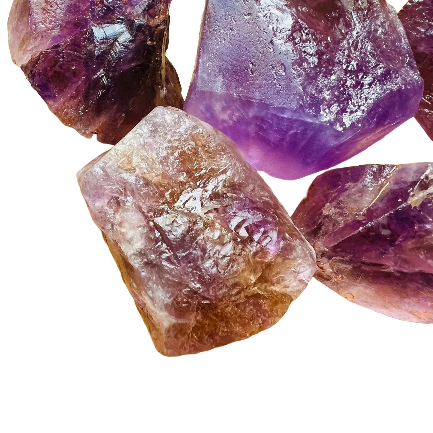 Full profile of Grade AA Ametrine raw ready to ship from Beyond Bohemian