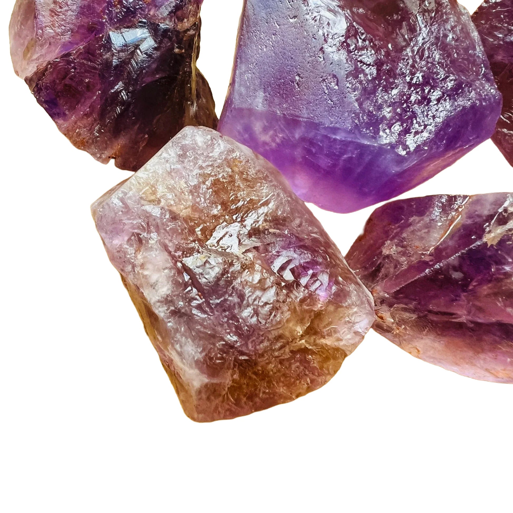 Full profile of Grade AA Ametrine raw ready to ship from Beyond Bohemian