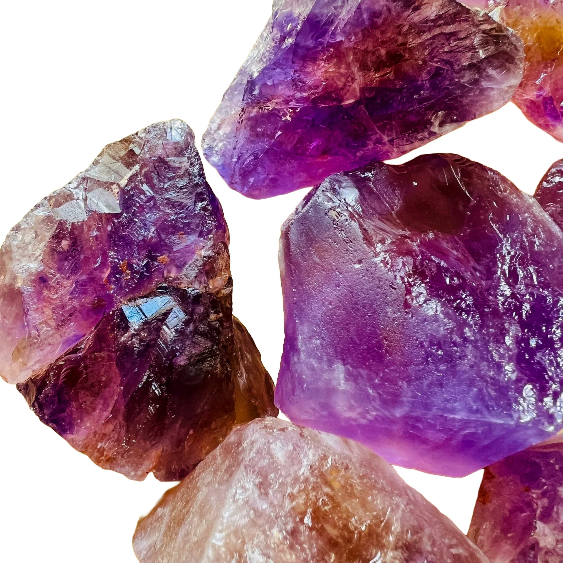 Full profile of Grade AA Ametrine raw ready to ship from Beyond Bohemian