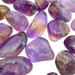 Scale reference of a single Ametrine tumbled stone from Ángel Sandoval Province, Bolivia.