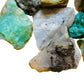 Looking down on Blue Opal raw stone, kept close for Emotional Healing, sourced from Peru.