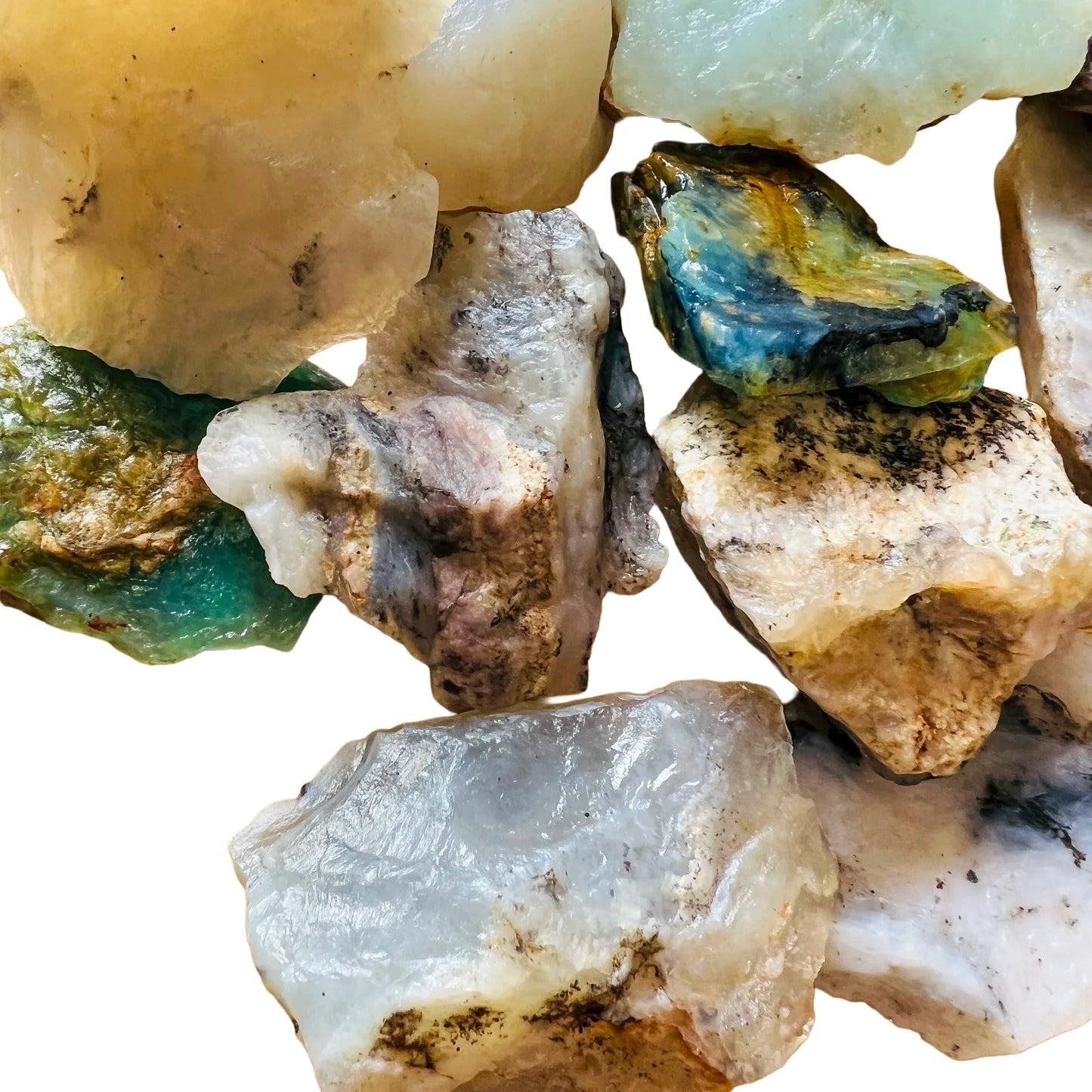 Base detail of Grade A Blue Opal raw