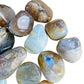 Full profile of Grade A Blue Opal tumbled stone ready to ship from Beyond Bohemian