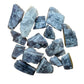Top view of Anhydrite raw stone, showing natural form, from Androy, Madagascar.