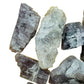Reverse angle of Grade AA Anhydrite raw stone, Madagascar-sourced, carried for Meditation.