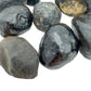 Top-side view of Apache Tear raw stone, showing natural color depth, hand-selected from Arizona, United States.