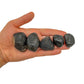 Natural Apache Tear obsidian pieces with translucent edges, Arizona origin, Grade A
