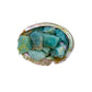 Side-on view of Aquamarine raw stone, to support Stress Relief and Emotional Healing, sourced from Brazil.